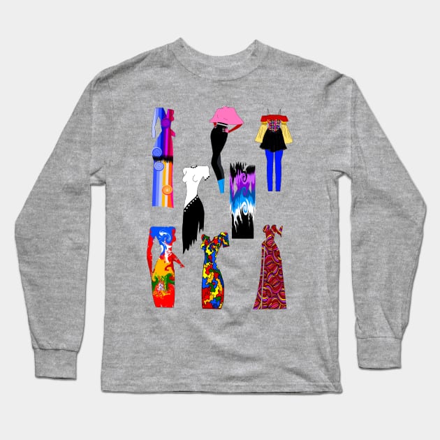 Fashion Designs by Orchidinkle Long Sleeve T-Shirt by Orchid's Art